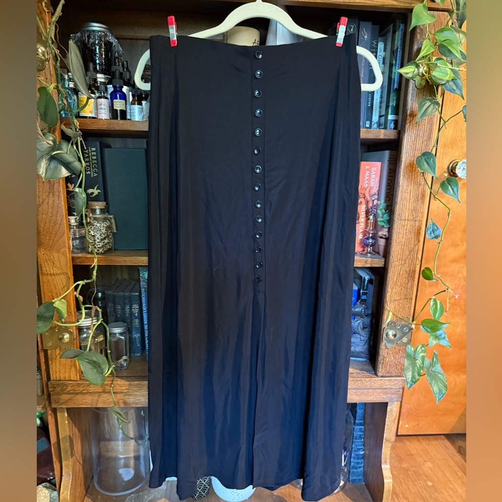 Vintage Briggs New York Black Maxi A-Line Skirt